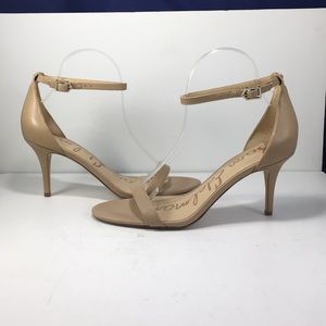 Sam Edelman Patti Nude Nappa Leather Sandals 8 W